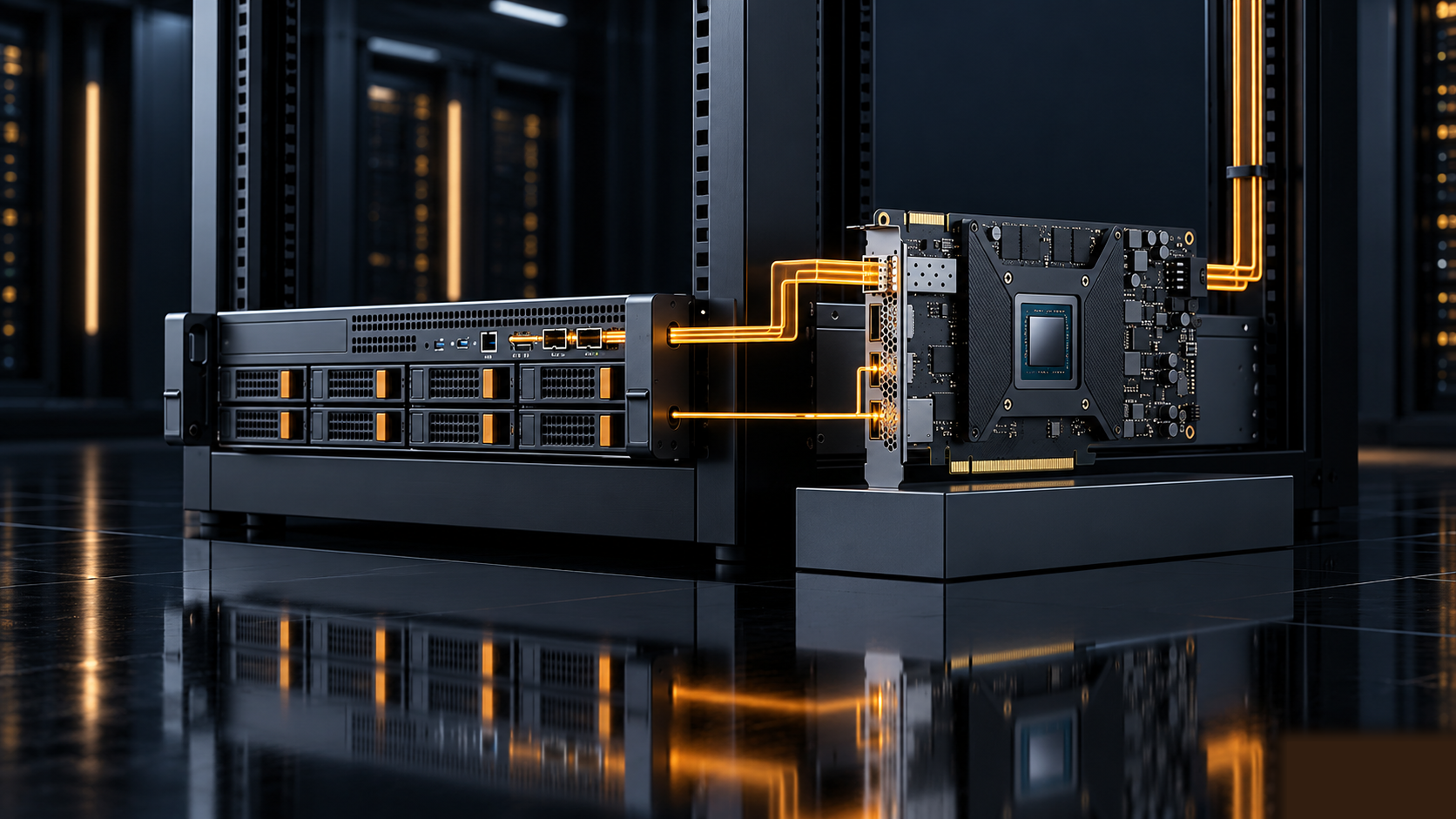 Server rack and accelerator card